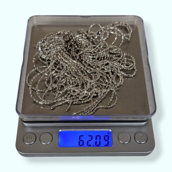 V. 7-Strand Ball Chain Knotted Necklace - Picture 5 of 5